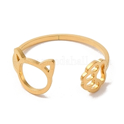 304 Stainless Steel Open Cuff Ring&nbsp;RJEW-Z026-05G