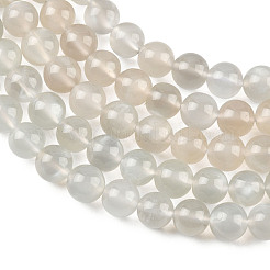 Natural White Moonstone Beads Strands&nbsp;G-Z137-A01-6mm