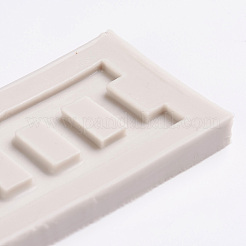 食品グレードのシリコンモールド  フォンダン型  DIYケーキデコレーション用  チョコレート  キャンディモールド  階段  グレー  82x41x7mm  内径：66x26mm&nbsp;DIY-E022-03B