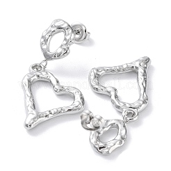 Non-Tarnish 304 Stainless Steel Dangle Stud Earrings&nbsp;EJEW-H115-34P
