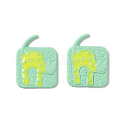 オペーク樹脂カボション  広場の猫  ミックスカラー  29x22x2.5mm&nbsp;RESI-H140-02