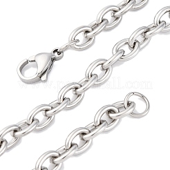 201 Stainless Steel Cable Chain Necklaces&nbsp;NJEW-Q013-12B-P