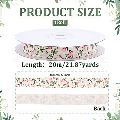 1 Roll Printed Cotton Ribbons&nbsp;SRIB-PH0001-74C
