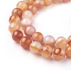 Natural Red Agate Beads Strands&nbsp;G-F619-38-8mm