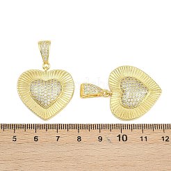 Brass Micro Pave Cubic Zirconia Pendants&nbsp;KK-D005-09G