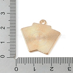 タロットスタイルの合金製ペンダント  ゴールドカラー  長方形  23x23x1.5mm  穴：2mm&nbsp;PALLOY-S184-02G-C