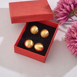 女性用合金ハーフラウンドスタッドピアス  ゴールドカラー  18.5mm  ピン：0.7mm&nbsp;JE1016A