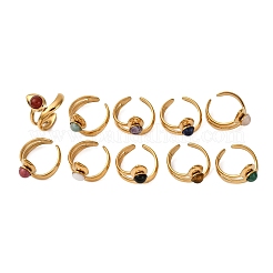 304 Stainless Steel Adjustable Open Cuff Rings&nbsp;RJEW-A071-14G