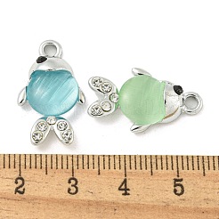 UV Plating Alloy Rhinestone Pendants&nbsp;FIND-M033-16P