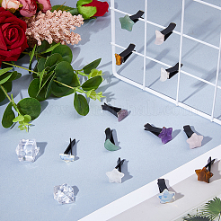 12Pcs 12 Styles Star with Moon Gemstone Car Air Vent Clips&nbsp;HJEW-FH00244