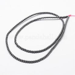 Grade AB Non-magnetic Synthetic Hematite Beads Strands&nbsp;G-P209-02-2mm