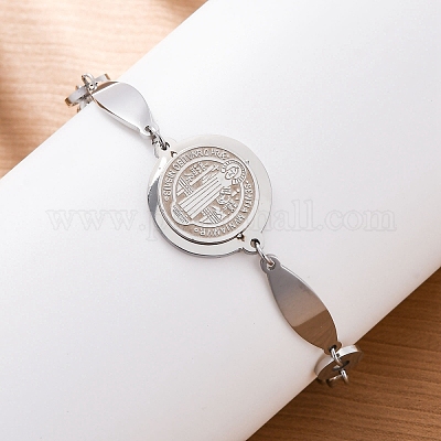 201 Stainless Steel Link  Bracelets&nbsp;BJEW-B078-146P-1
