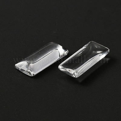 クリアガラスカボション  長方形  透明  25x10x5mm&nbsp;LS-GLAA-SZC0001-02-1