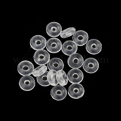 シリコンガスケット  リング  透明  2.9x1mm  穴：0.7mm  100個/セット&nbsp;KK-K381-05C-1