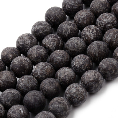 Natural Snowflake Obsidian Beads Strands&nbsp;G-Q462-72-8mm-1