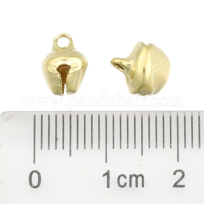 アイアン製ベルチャーム  ゴールドカラー  9.5x8x7mm  穴：1~2mm&nbsp;IFIN-Q112-01B-01-1