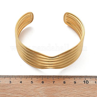 304 Stainless Steel Cuff Bangles&nbsp;BJEW-B108-13G-1