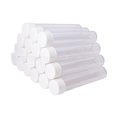 プラスチックビーズ収納ケース  ボトル  透明  130x25mm&nbsp;CON-PH0001-04-1