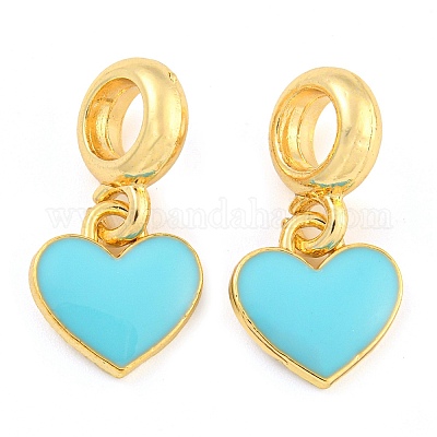 Heart Pandahall Charms Wholesale Rack Plating Alloy Enamel