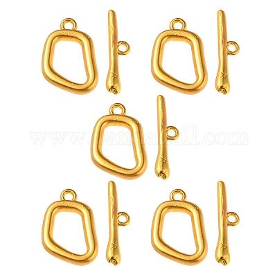 Alloy Toggle Clasps&nbsp;PALLOY-YW0002-22MG-1