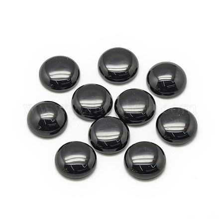 合成ブラックストーンカボション  半円/ドーム  8x4mm&nbsp;G-R416-8mm-46-1-1