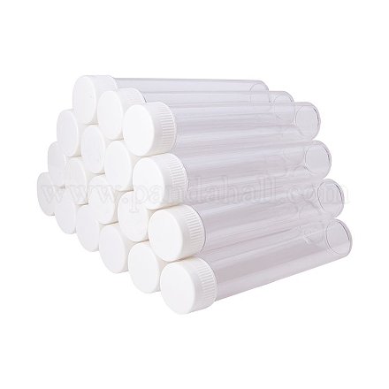 プラスチックビーズ収納ケース ボトル 透明 130x25mm CON-PH0001-04-1