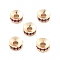 Brass Micro Pave Cubic Zirconia Spacer Beads, Long-Lasting Plated, Rack Plating, Flat Round, Light Gold, 6x2.5mm, Hole: 2mm