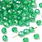 Eco-Friendly Transparent Acrylic Beads, Faceted, Round, AB Color, Green, 8mm, Hole: 1.5mm, about 2000pcs/500g