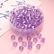 50Pcs Transparent Acrylic Beads, Violet, 10x2mm