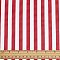 Cotton Fabric with Strip Pattern, Rectangle, Red, 1000x1600x0.2mm