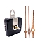Plastic Long Shaft Clock Movement Mechanism, with Aluminum Pointer, Peru, 56x56x16mm, Pointer: 68~105mm, 3pcs/set