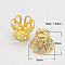 Iron Bead Caps, Golden, 8x6mm, Hole: 1.5mm
