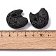 シナバービーズ  彫刻が施された漆器  魚  ブラック  25.5x29.5x8.5mm  穴：2mm&nbsp;CARL-K001-22B-3
