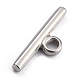 変色しない304ステンレススチールのトグル留め具  リング  ステンレス鋼色  リング：15.7x12x2mm  穴：2mm  バー：17x6x2mm  穴：2mm&nbsp;STAS-H140-14P-3