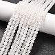 Round Natural White Jade Bead Strands&nbsp;G-R345-4mm-06-1