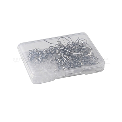 50Pcs 304 Stainless Steel French Hooks with Coil and Ball&nbsp;STAS-YW0001-54