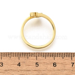 女性用真鍮カフリング  文字L  文字h  内径：15.6mm&nbsp;RJEW-U044-K