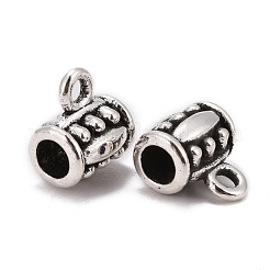 チベット風チャームベイル  保釈ビーズ  カドミウムフリー＆鉛フリー  カップ  アンティークシルバー  11x9x7mm  内径：3.5mm  穴：1.5mm&nbsp;LF0435Y