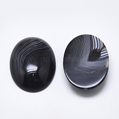 Natural Banded Agate/Striped Agate Cabochons&nbsp;G-T122-22E