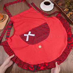 Polyester Stripe Bowknot Kitchen Apron&nbsp;AJEW-BM0001-50