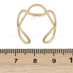 304ステンレススチールカフリング  イオンプレーティング（ip）  18KGP本金メッキ  11mm&nbsp;RJEW-D332-08G