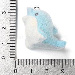 Flocking Opaque Resin Pendants&nbsp;RESI-D017-02A-P