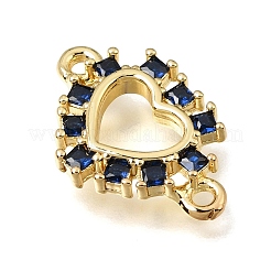 Brass Pave Cubic Zirconia Connector Charms&nbsp;KK-E802-15G-D