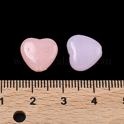 プラスチックビーズ  模造ゼリー  ハート  ミックスカラー  11x12x5mm  穴：1.8mm  約1219個/500g&nbsp;KY-F023-08B