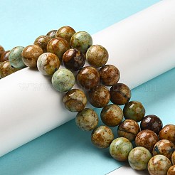 ナチュラルイエロークリソコラビーズ連売り  ラウンド  10~10.5mm  穴：1.2mm  約38個/連  15.55''（39.5センチメートル）&nbsp;G-H298-A07-04