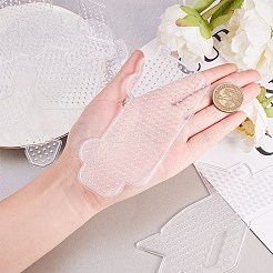DIYのアイロンビーズのために使用されるABCプラスチックpegboards  混合図形  透明  80x93x5mm&nbsp;PH-DIY-P001-04