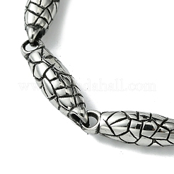 304 Stainless Steel Snake Skin Link Chain Bracelets for Women Men&nbsp;BJEW-C063-01AS