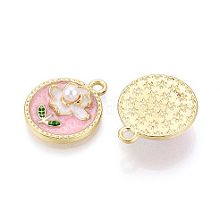 Rack Plating Alloy Enamel Pendants&nbsp;ENAM-N066-10KCG