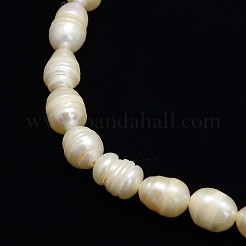 Natural Cultured Freshwater Pearl Beads Strands&nbsp;PEAR-L001-E-20