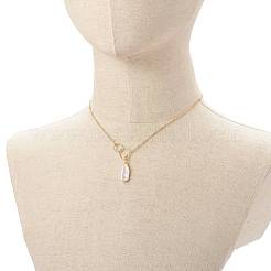 Natural Baroque Pearl Pendant Necklace&nbsp;NJEW-JN03599-03